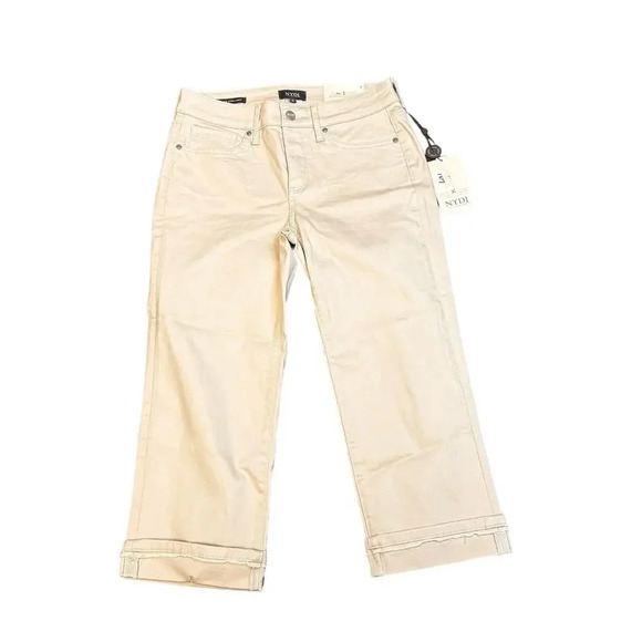 NYDJ Marilyn Straight Cropped LiftxTuck Technology Feather Denim Jeans Women's 4 - Picture 2 of 14